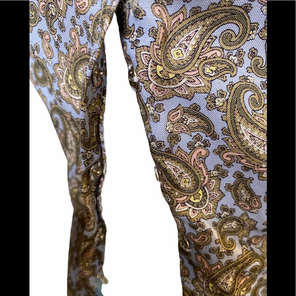 Ralph Lauren Vintage 80s Blue Paisley Maxi Dress - Picture 9 of 9